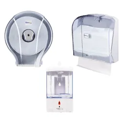 JET set (toilet paper dispenser, paper towel dispenser, automatic disinfectant dispenser)